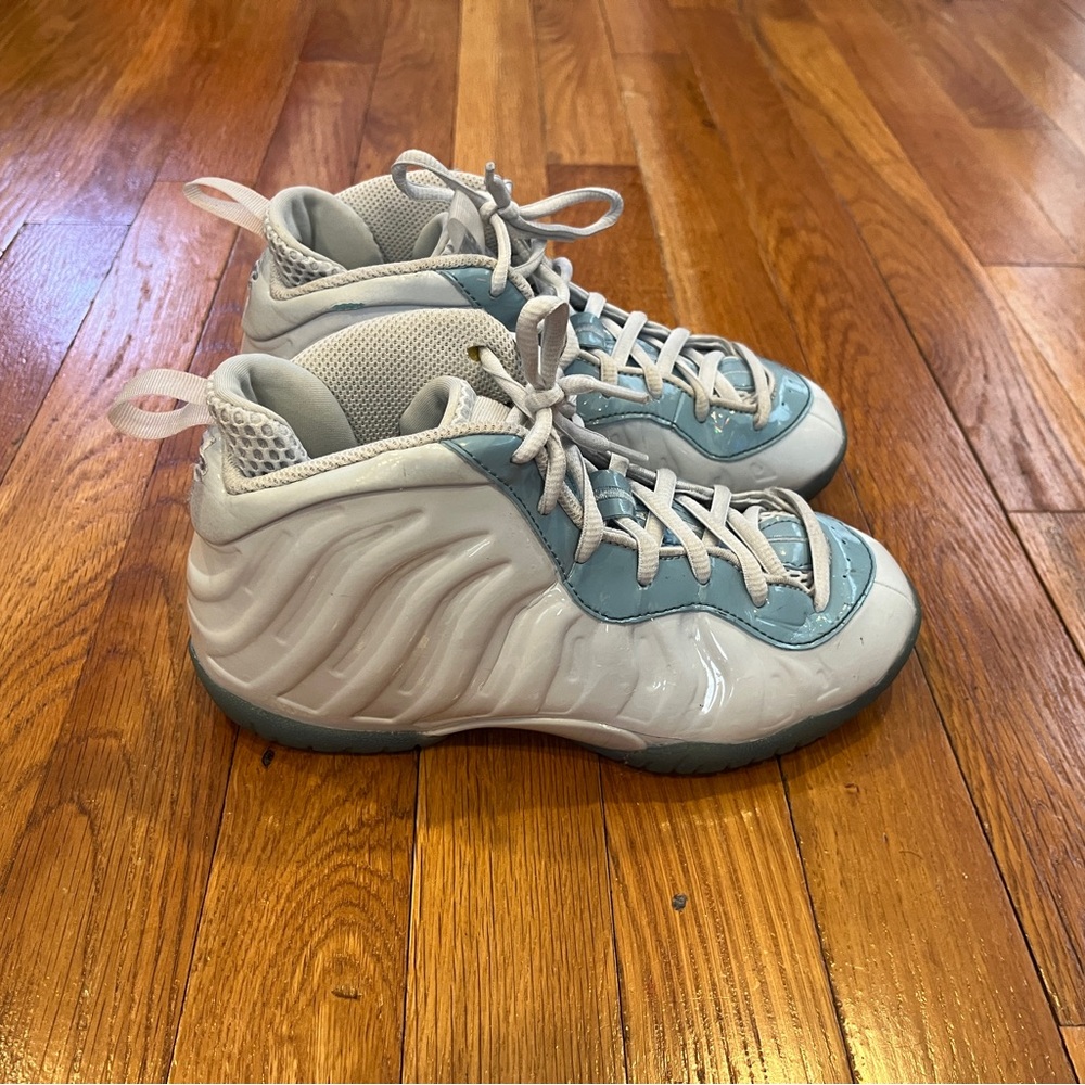 Nike Little Posite One White Aura Worn Blue